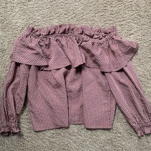 TOPSHOP off the shoulder blouse
